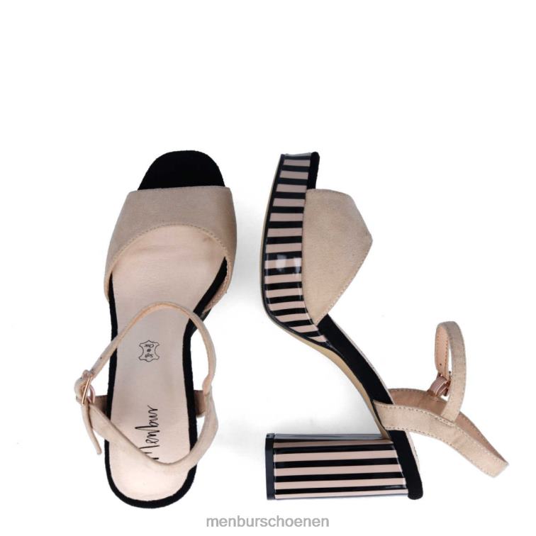 beige casual chique schoen 64N063299 aunede vrouwen Menbur