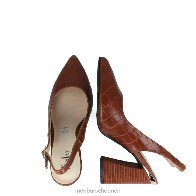 bruin casual chique schoen 64N063140 kamp van vrouwen Menbur