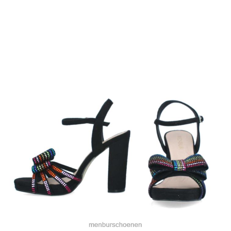 zwart casual chique schoen 64N06259 kapper vrouwen Menbur