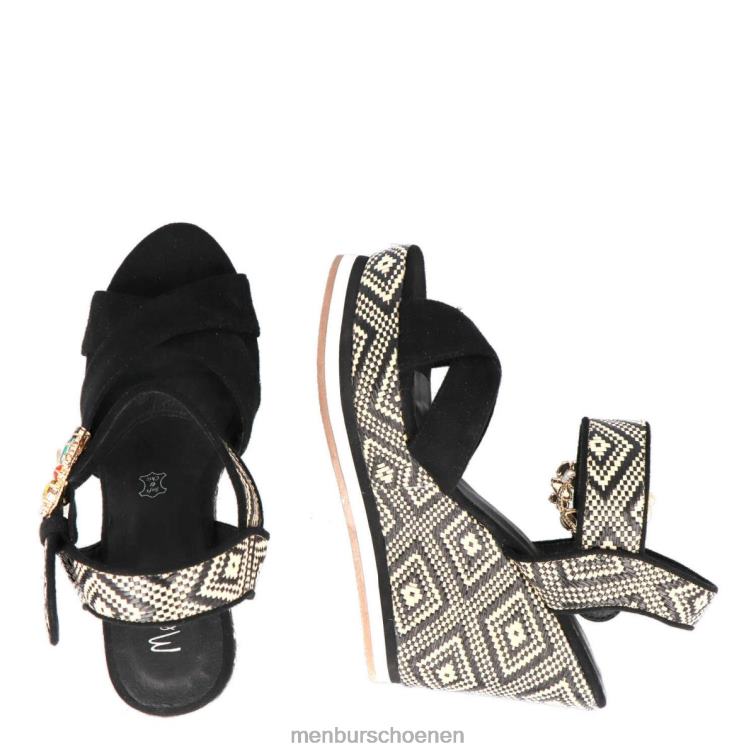 zwart casual chique schoen 64N06297 castello vrouwen Menbur