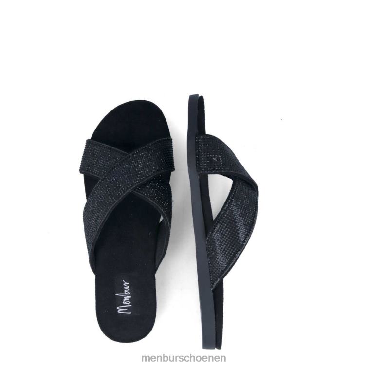 zwart casual chique schoen 64N063185 want nee vrouwen Menbur