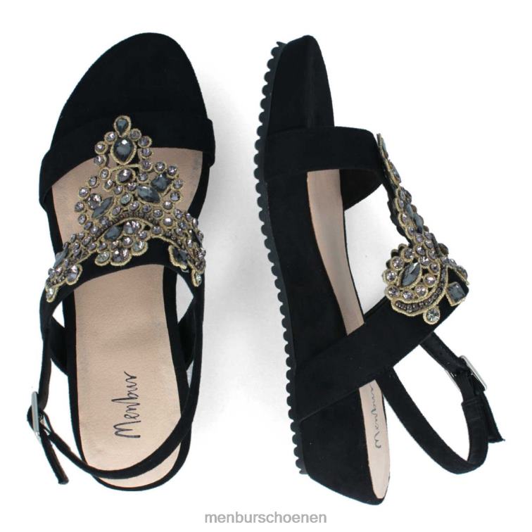 zwart casual chique schoen 64N06318 vellano vrouwen Menbur