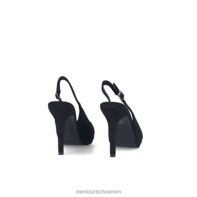 zwart casual chique schoen 64N063196 busana vrouwen Menbur