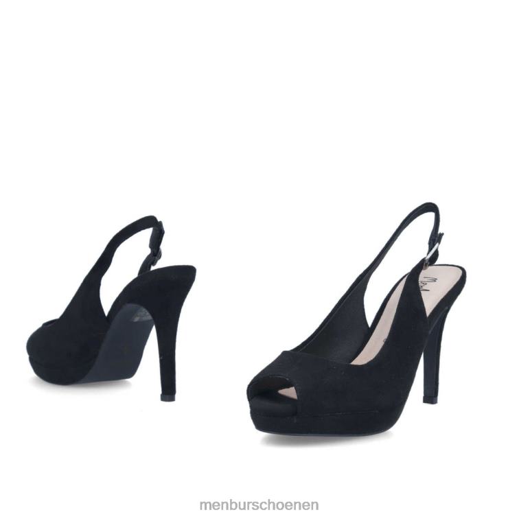 zwart casual chique schoen 64N063196 busana vrouwen Menbur