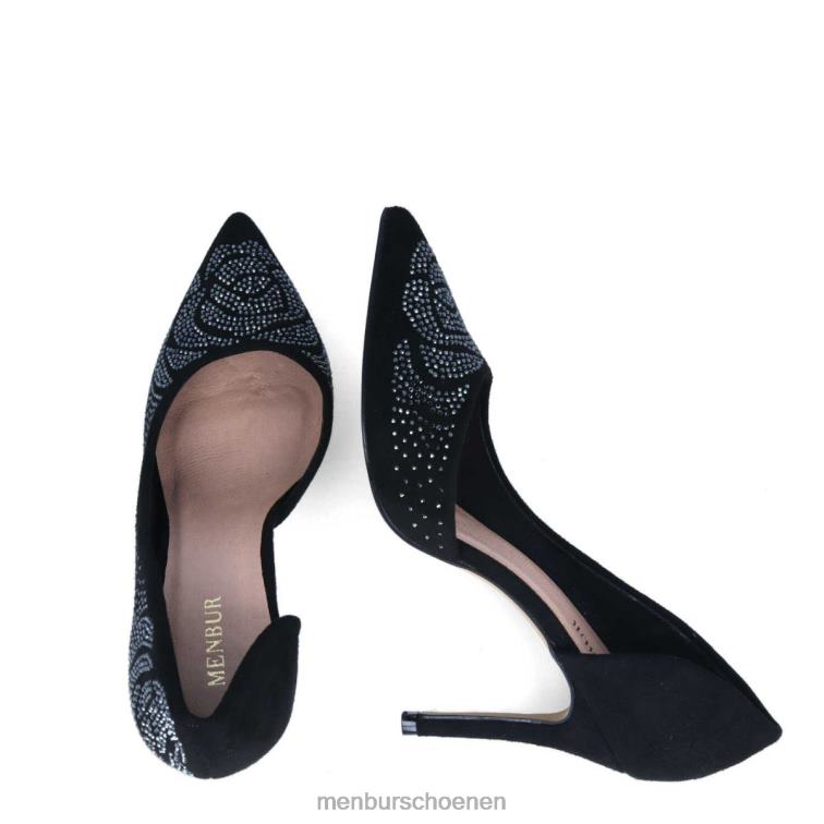 zwart casual chique schoen 64N06435 caperana vrouwen Menbur