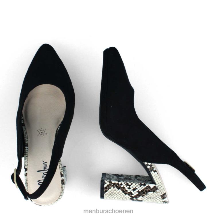 zwart casual chique schoen 64N06486 bomerano vrouwen Menbur