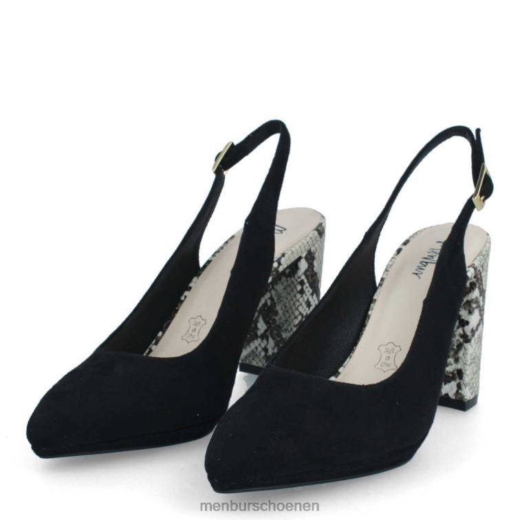 zwart casual chique schoen 64N06486 bomerano vrouwen Menbur