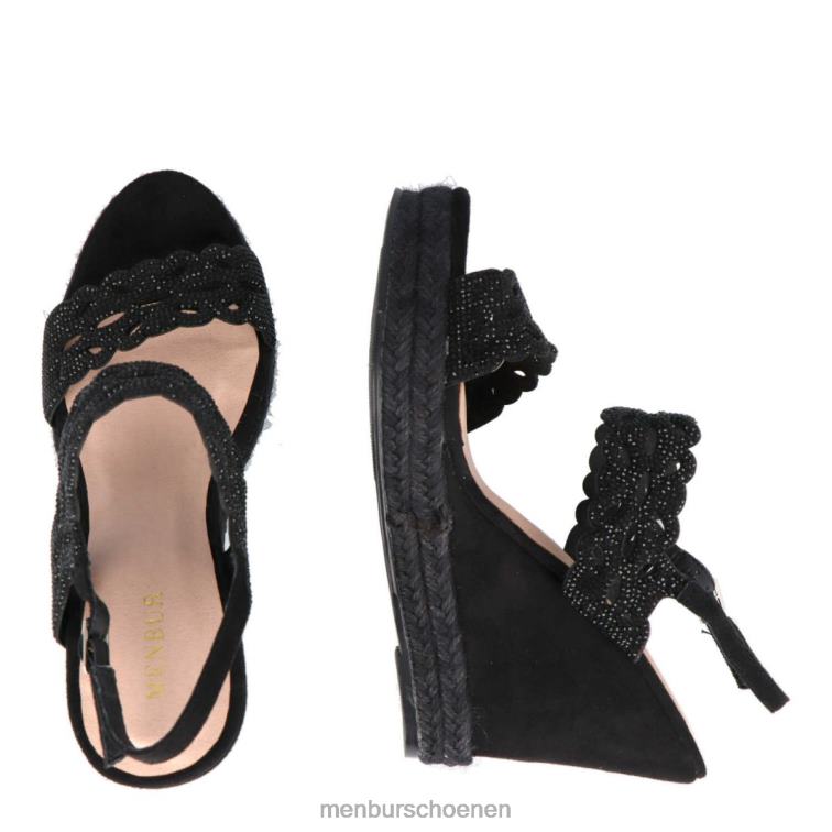 zwart casual chique schoen 64N06523 Lombardo vrouwen Menbur