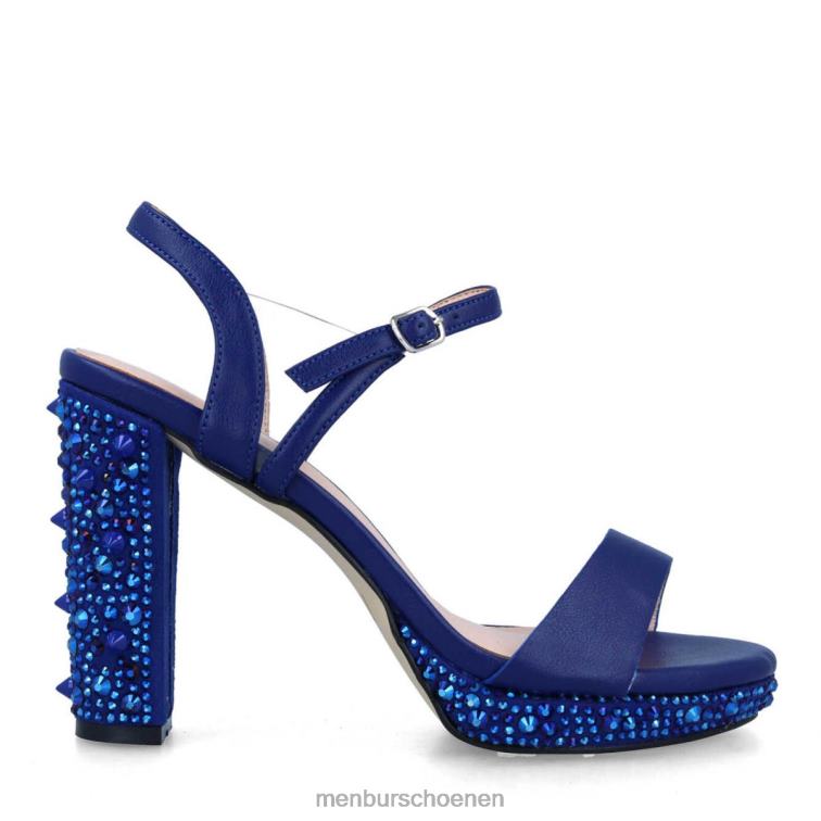 azul medio hoge hakken 64N065360 borgiallo vrouwen Menbur