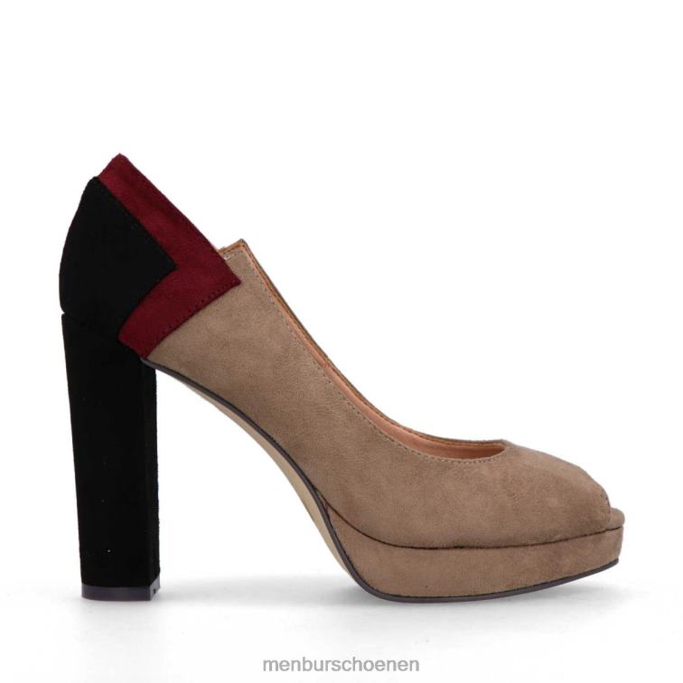 bruin hoge hakken 64N064332 traversara vrouwen Menbur