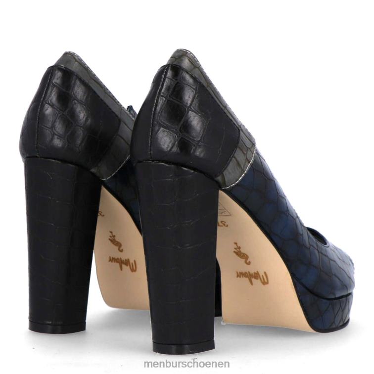 donkerblauw hoge hakken 64N064303 doorkruist vrouwen Menbur