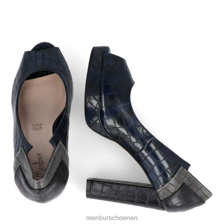 donkerblauw hoge hakken 64N064303 doorkruist vrouwen Menbur