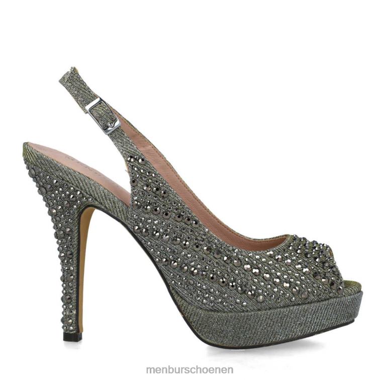 grijs hoge hakken 64N063956 net vrouwen Menbur