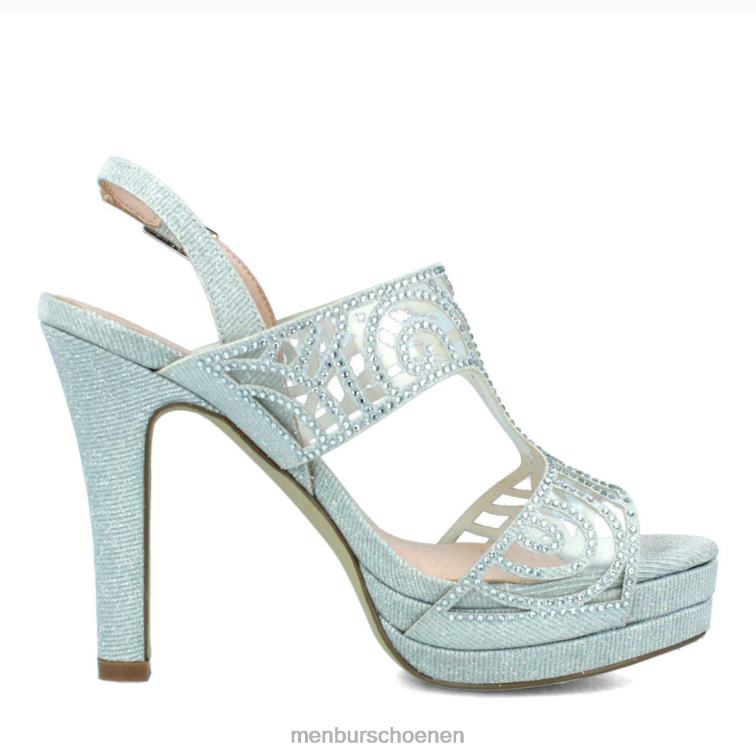 zilver hoge hakken 64N061292 milaans vrouwen Menbur