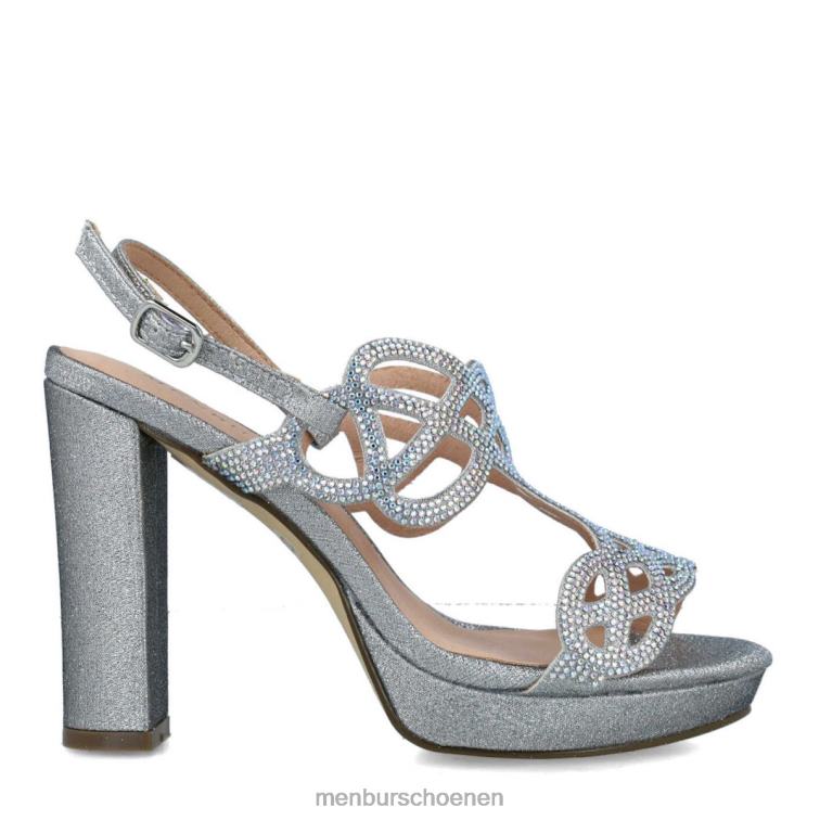 zilver hoge hakken 64N061298 bootti vrouwen Menbur