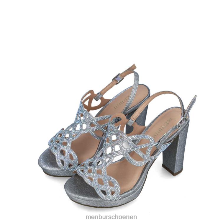 zilver hoge hakken 64N061298 bootti vrouwen Menbur