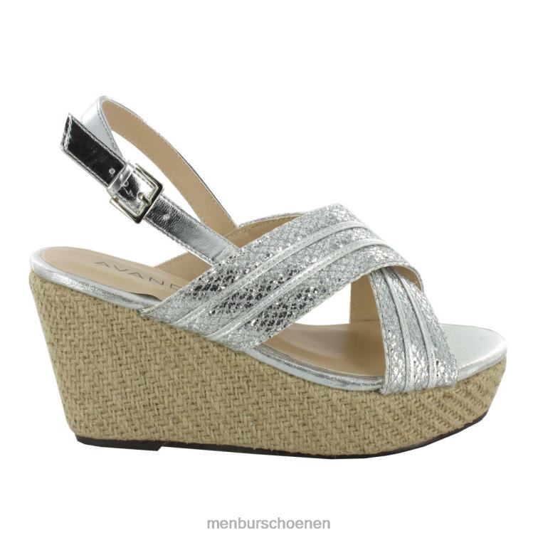 zilver hoge hakken 64N061360 ceratonia vrouwen Menbur