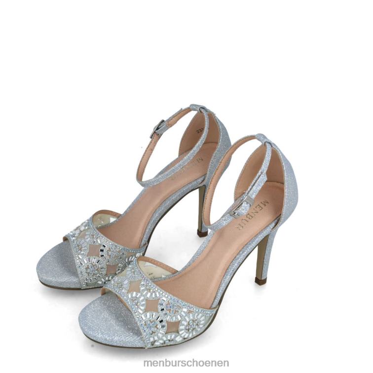 zilver hoge hakken 64N063888 hamburger vrouwen Menbur