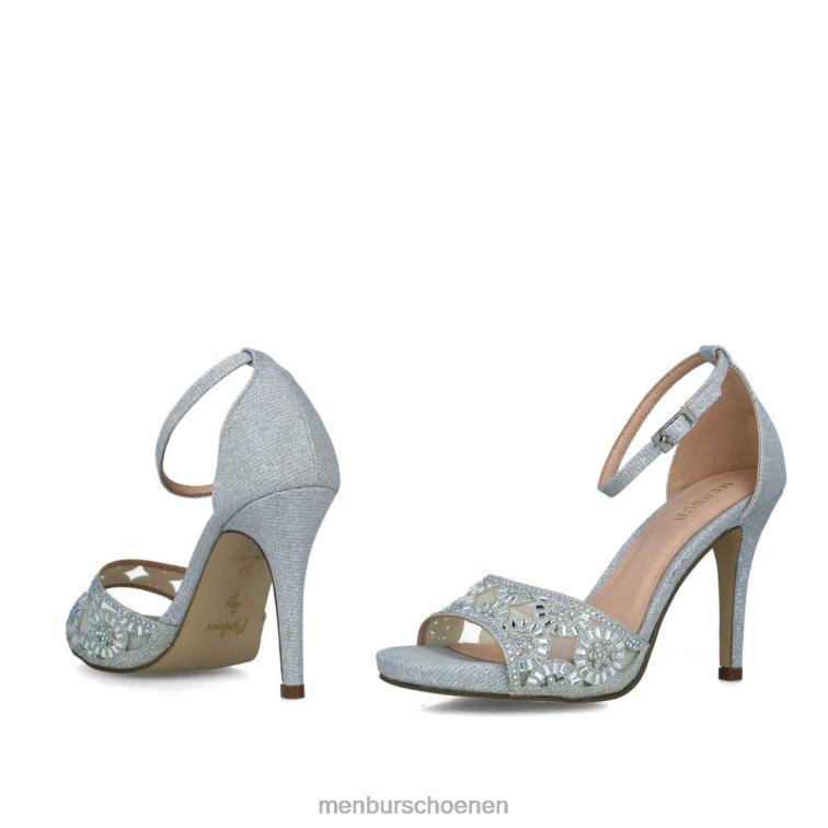 zilver hoge hakken 64N063888 hamburger vrouwen Menbur