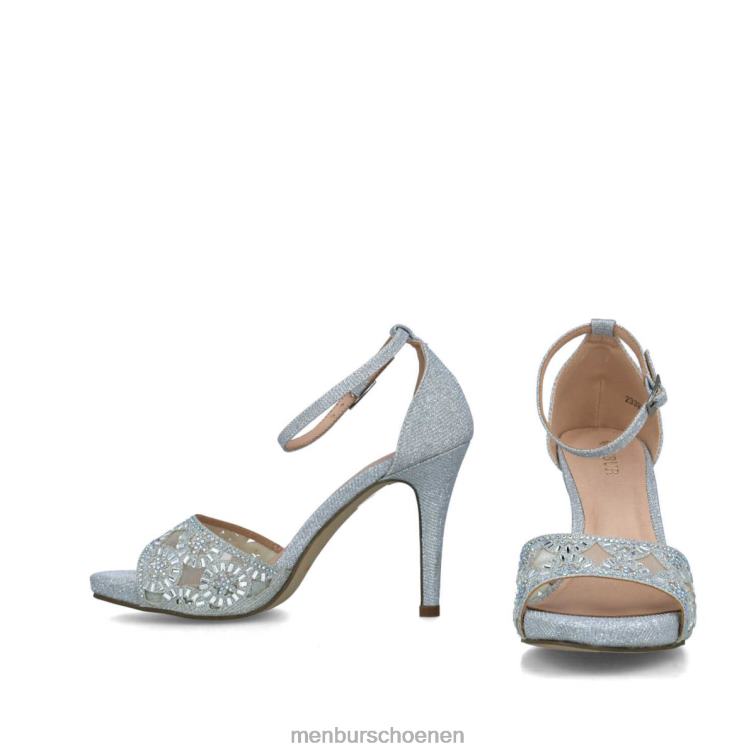 zilver hoge hakken 64N063888 hamburger vrouwen Menbur
