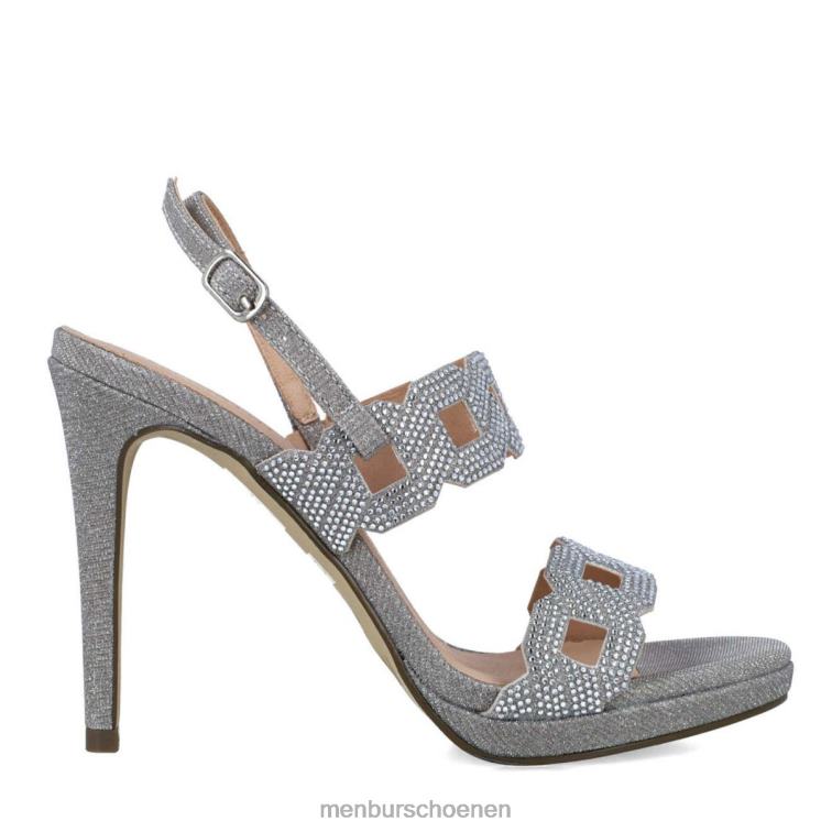 zilver hoge hakken 64N063944 heosforo vrouwen Menbur