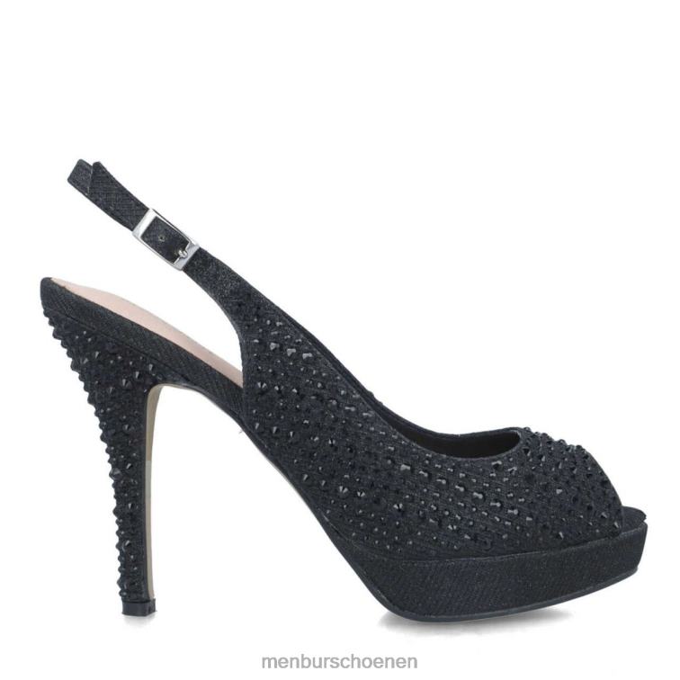 zwart hoge hakken 64N063955 net vrouwen Menbur