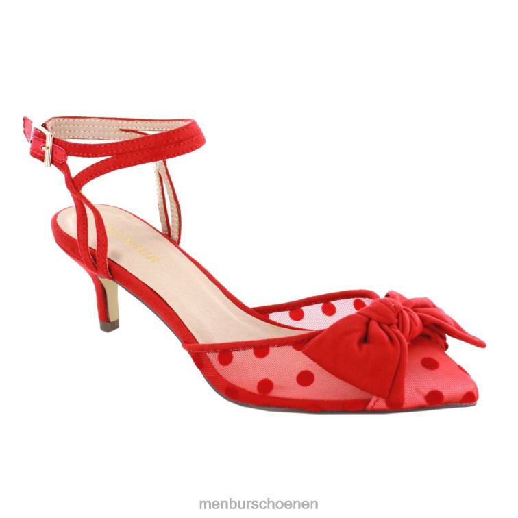rood middelhoge en lage hakken 64N061987 damp vrouwen Menbur
