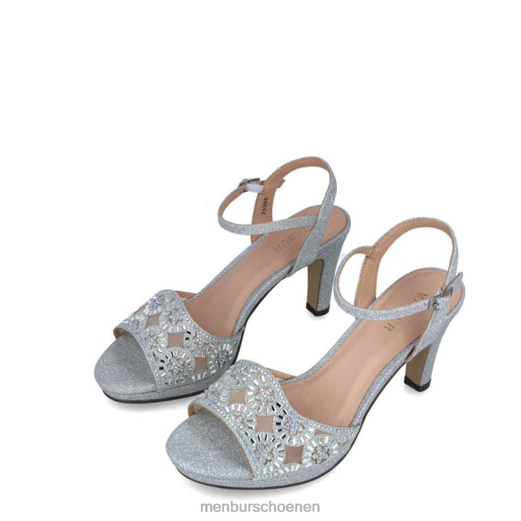 zilver middelhoge en lage hakken 64N065604 hamburger vrouwen Menbur
