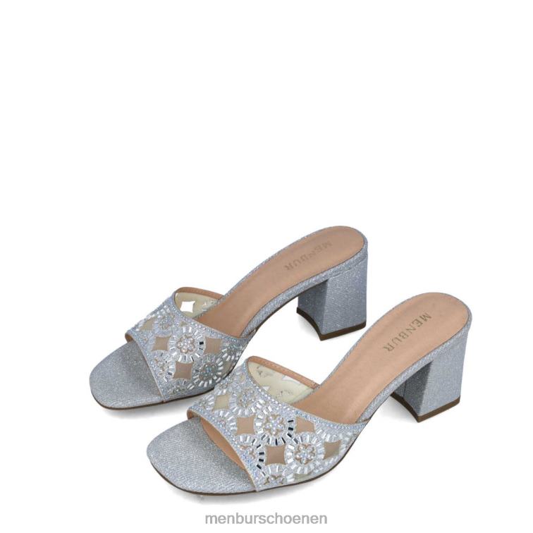 zilver middelhoge en lage hakken 64N065657 hamburger vrouwen Menbur