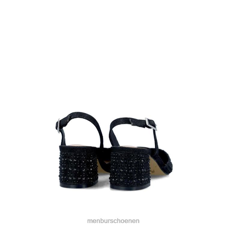 zwart middelhoge en lage hakken 64N061680 net vrouwen Menbur