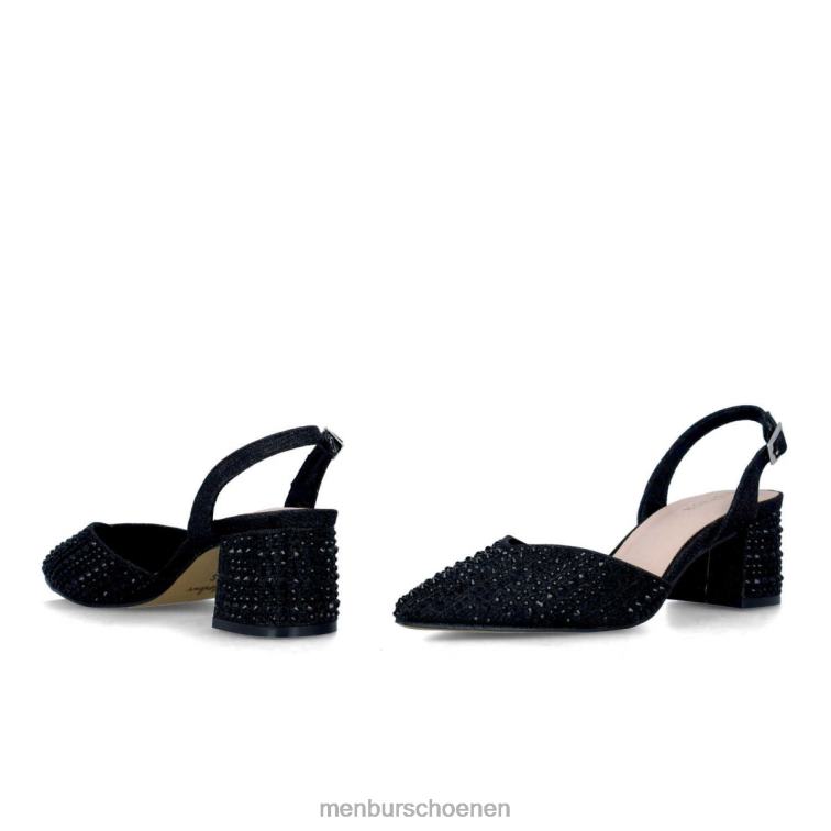zwart middelhoge en lage hakken 64N061680 net vrouwen Menbur