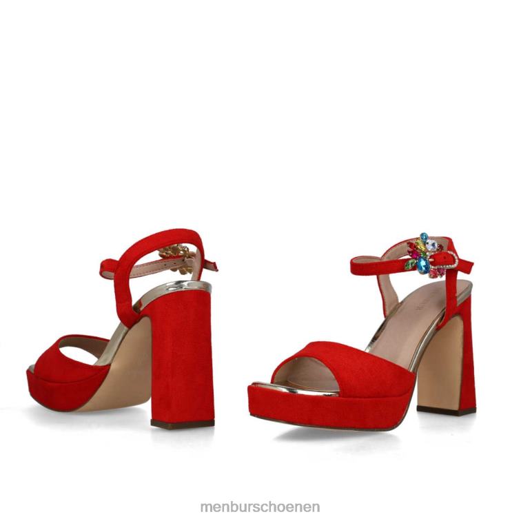 rood sandalen 64N0638 Orion vrouwen Menbur
