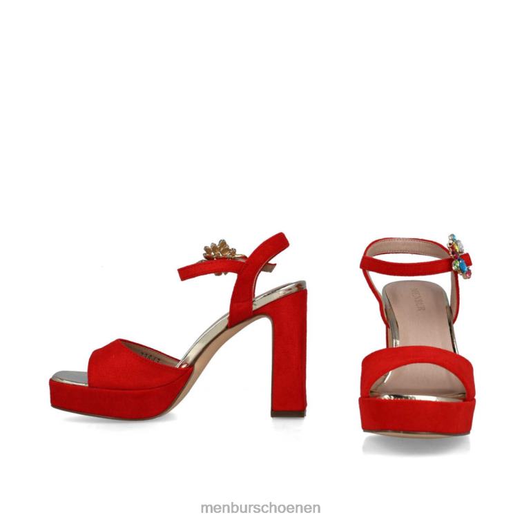 rood sandalen 64N0638 Orion vrouwen Menbur