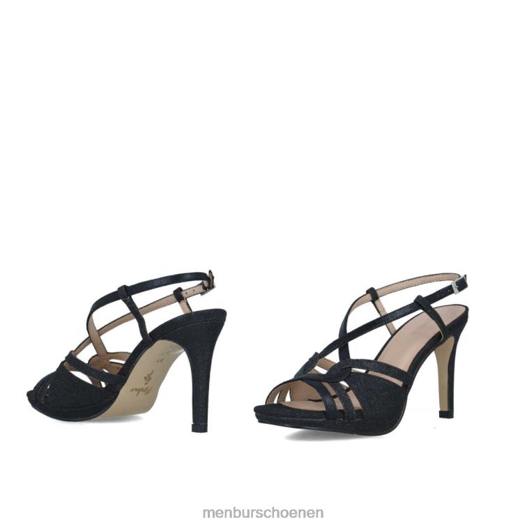 zwart sandalen 64N06136 coma berenices vrouwen Menbur