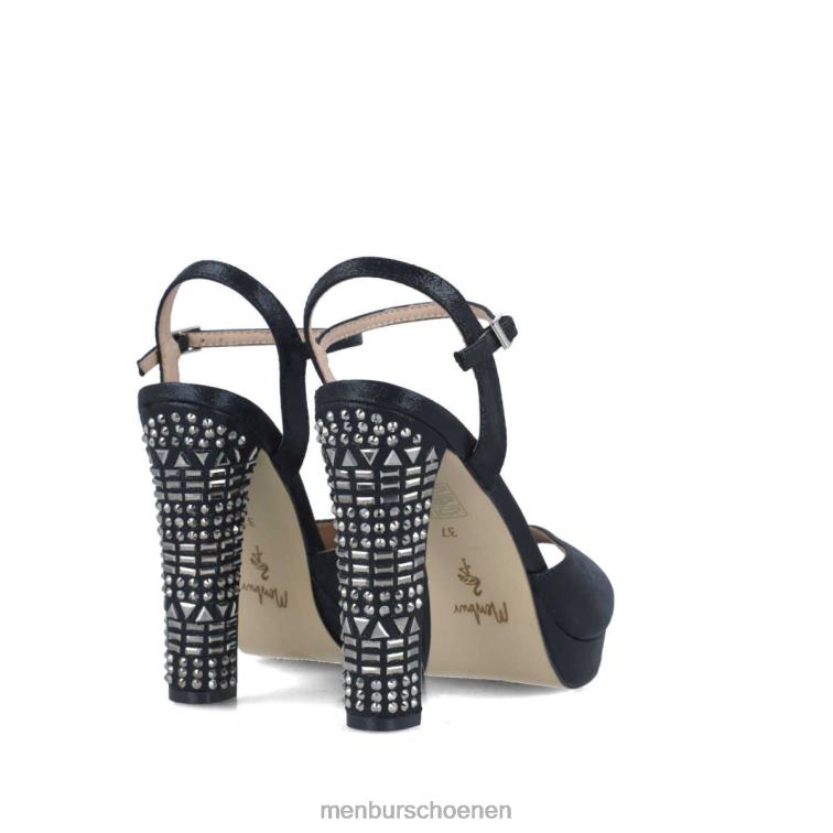 zwart sandalen 64N062711 altaar vrouwen Menbur