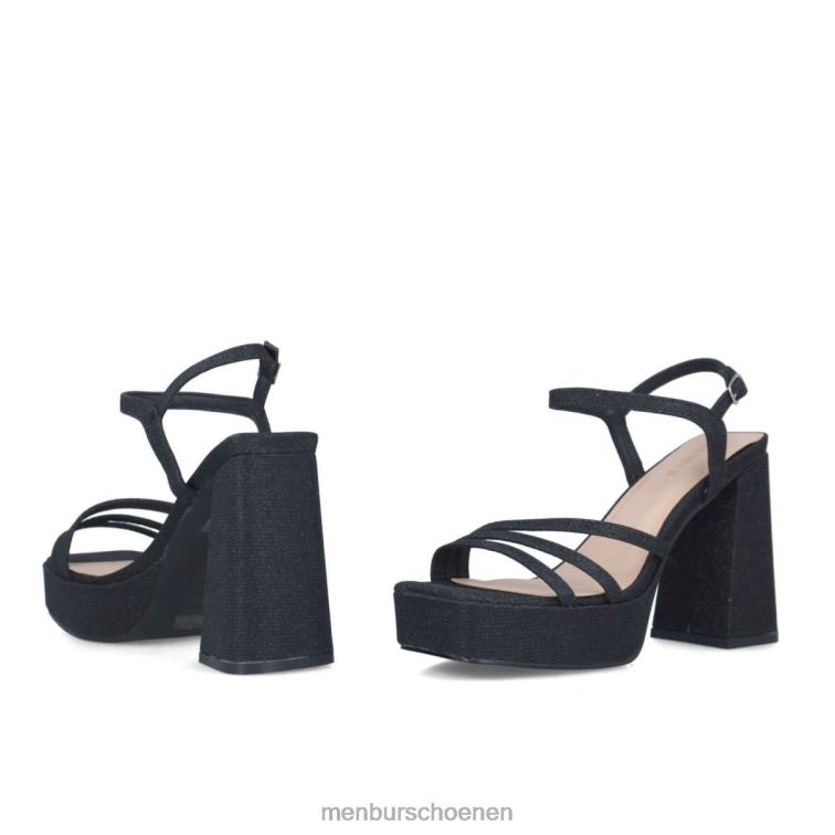 zwart sandalen 64N062721 pollux vrouwen Menbur