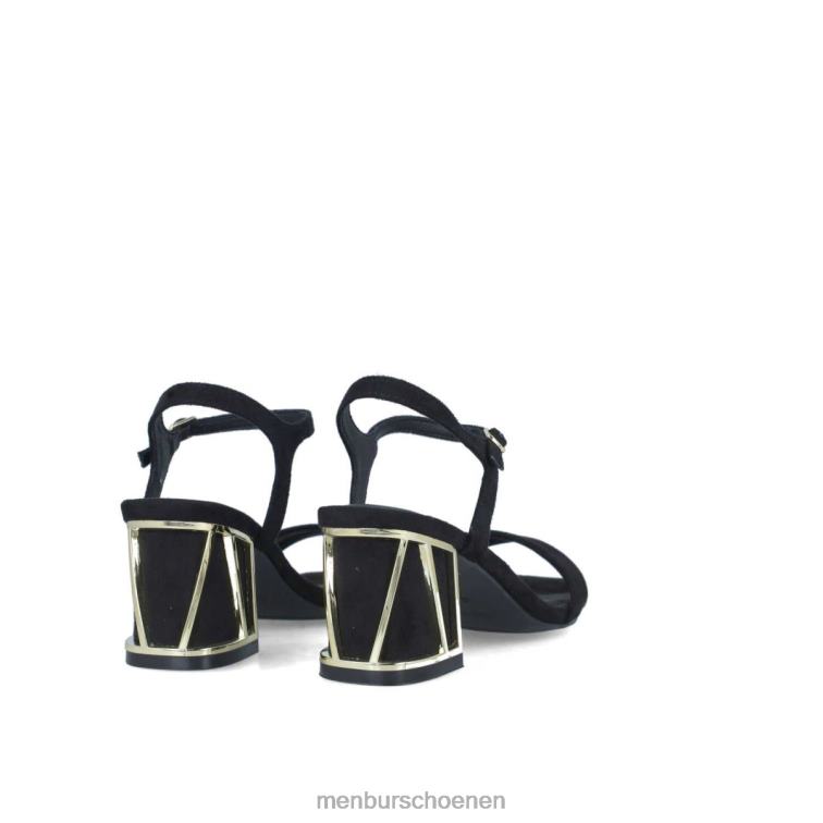 zwart sandalen 64N062801 equuleus vrouwen Menbur