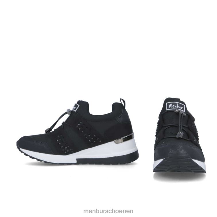 zwart sportschoenen 64N063669 Calusco vrouwen Menbur